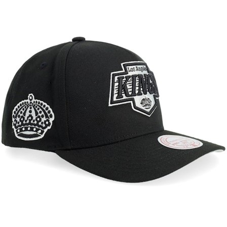 Mitchell & Ness - NHL Schwarz adjustable Cap - Los Angeles Kings Double Clutch Pro Cap Black A-frame Adjustable @ Hatstore