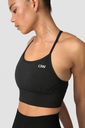 ICANIWILL - Queen Mesh Seamless Sports Bra Black - Sport-BH - Dam - Träningskläder från ICIW