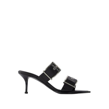 Alexander McQueen, High Heel Sandals Zwart, Dames, Maat:38 EU
