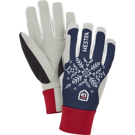 Hestra Women's XC Primaloft - 5 Finger workout gloves Blue 6