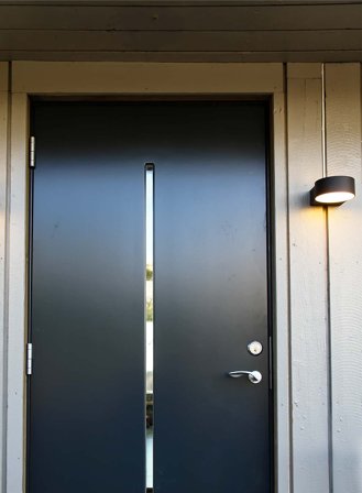 Lindesnes utelampe vegg - sort