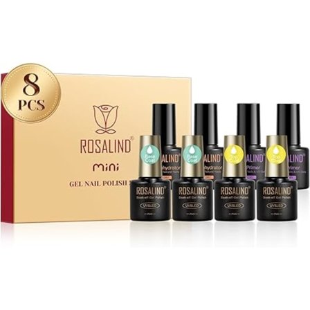 Baslack Top Coat UV nagellacksset, 8 stycken naglar primer och uttorkning för gelnaglar, soak-off