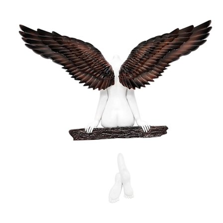 Hartsi Enkelin Siivet Taidepatsas Seinäkoriste DIY Veistos Kahvi Figuriinit Sisustus