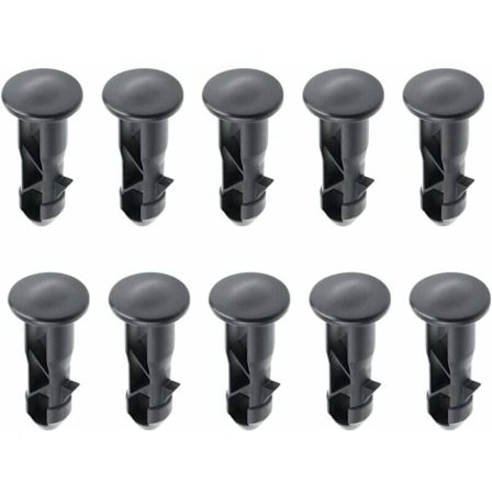 10-pack 65 x 18 mm svarta plastskruvar för soptunnelock, 240 liter, för hushåll och kommersiellt bruk