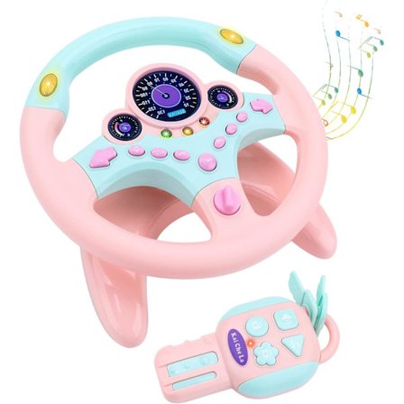 Barneratt med bilnøkkel, bakseter som simulerer kjøring