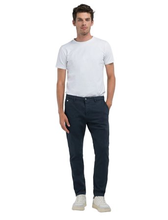Replay Benni Trousers Regular Hyperchino Color Xlite - Navy - 31 x 30