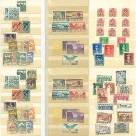 Europa - Ubrugt og stemplet lot i 2 små indstiksbøger