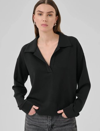 My Essential Wardrobe Hellemw Polo Blouse - Black - S