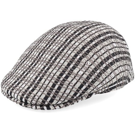 Kangol - Zwart flatcap Cap - Prep Plaid 507 Black-plaid Flatcap @ Hatstore