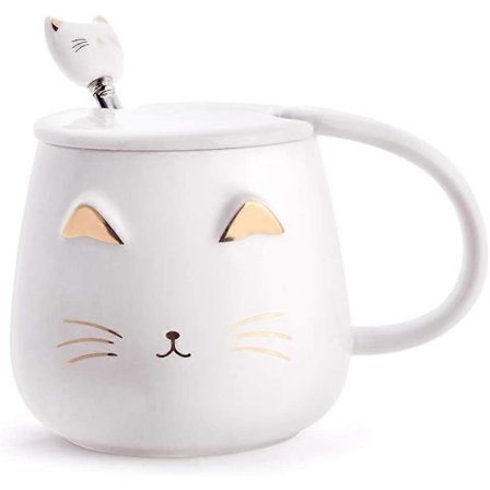 Søde Katte Krus Katte Kaffekrus Sæt med låg og Dejlig Killing Ske Nyhed Morgen Te Mælk Krus Sæt