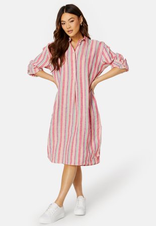 GANT Multistrip Linen Shirt Dress Multicolor Klær