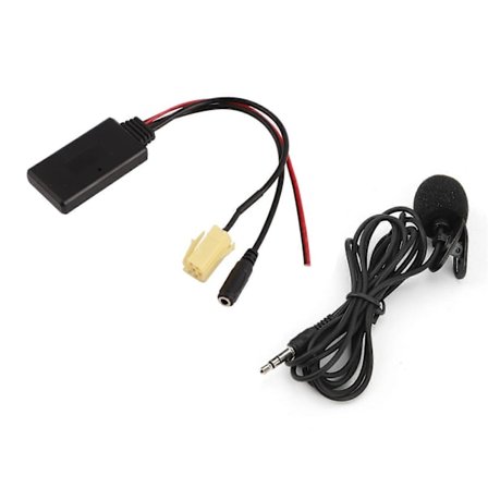 Bluetooth 5.0 AUX Kabeladapter med Mikrofon Håndfri Udskiftning til Fiat 500/Grande Punto/Qubo/Fiorino