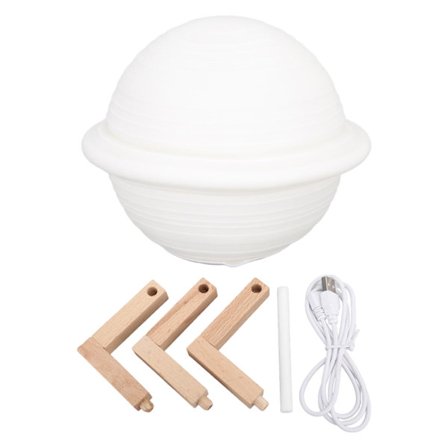 Saturnusformad Nattlampa Luftfuktare Aromaterapi Diffuser med 3 Färgers LED för Barnrum Bil Heminredning