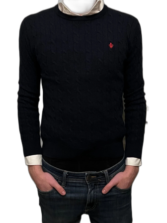 Mörkblå stickad tröja från Morris