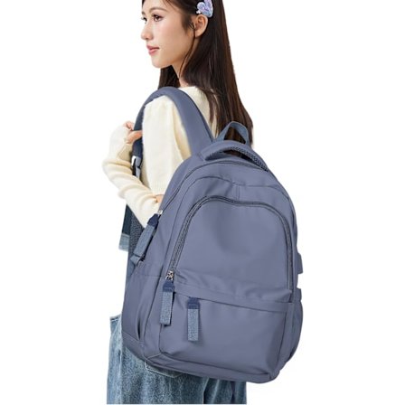 Laptop-ryggsekk, vanntett laptop-ryggsekk med 15-tommers skolesekk med USB-lading