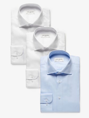 John Henric Men's 3-Pack Shirts Size