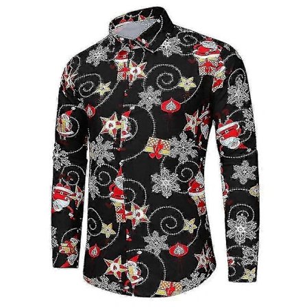 /EA/Miesten joulupaita hirvikuvioilla, yksirivinen matkapusero, lumiukkokuvioinen tunika, S Joulu Oranssi