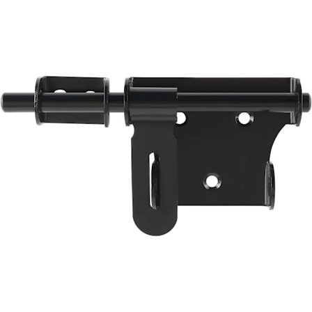 Dørlås Skyvedørslås, Innvendig Dørlås Dørlås, Utvendig Dørlås med Hull for Hengelås, Lengde 15 CM i Sort Rustfritt Stål