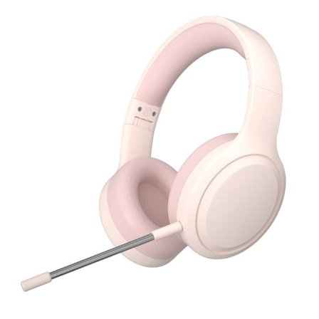 Langattomat Bluetooth-kuulokkeet irrotettavalla mikrofonilla, voimakas basso, Bluetooth 5.3 ja pitkä akunkesto - Pinkki