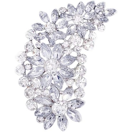 Vintage Österrikiska Kristallblomma Blad Bukett Kluster Stor Stor B