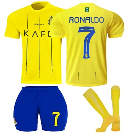 Store Black Friday-tilbud! 23-24 Al-Nassr FC Fotballdrakt for barn nr. 7 Ronaldo - Perfekt