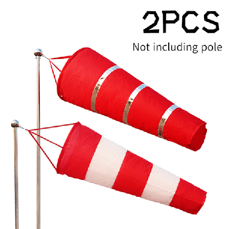 2 stk. Vejrhane Udendørs Hængende Rip-stop Vindsok Roterende Vindsok Ekstern Anemometer