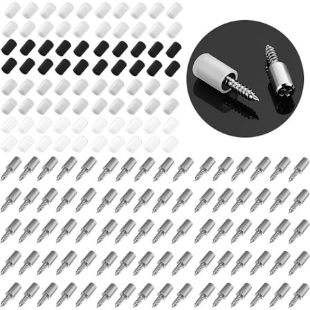 80 stk. Hyldebærer med skridsikker muffe, selvskærende hyldebæreskruer, borefri stifter, skødbærer til skab, skab, reol, garderobeskab F