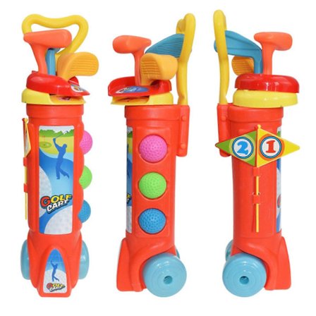 Golfkøllesett for barn, fargerikt minigolfleketøy utendørs innendørs lite golftreningsleketøy utendørs og innendørs lek sportsspill_Spesielle gaver