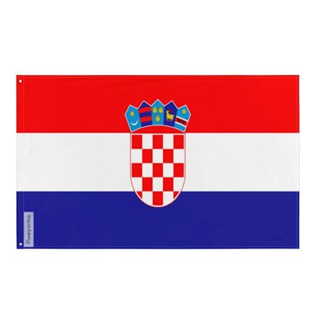 Flagga - Kroatien - 60 x 90 cm - Polyester - Framsidan/baksidan - Metallöljettar