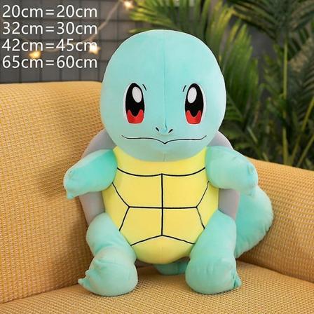 Stor storlek 65 cm Pikachu plysch stoppade leksaker Anime Squirtle picachu Psyduck Cartoon Kudde Dockor Barn x Squirtle 20cm