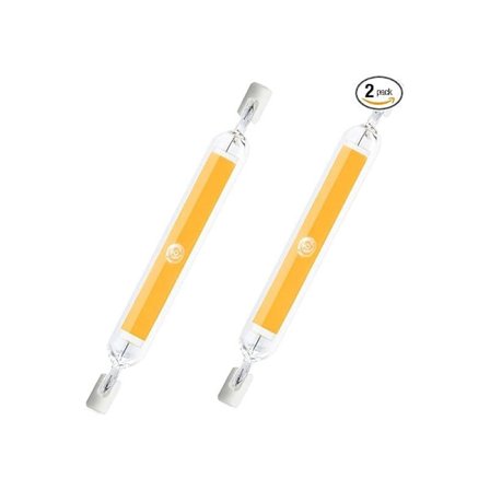 【14år】2 stk 189MM 20W 220V LED-lampe R7S Høy lysstyrke Dobbeltsidig COB Glassmodelllampe Erstatter halogenlamper, Lavt strømforbruk Naturlig lys KLB