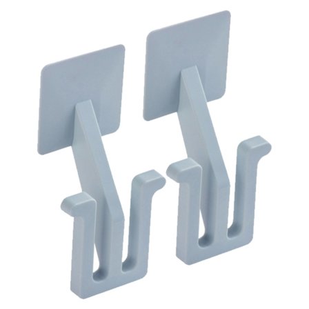 Veggtofelkrok Selvklebende Vanntett Plassbesparende Veggmontert Sko-hylle for Bad Soveromsdør Blå 2 stk