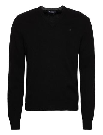 Lambswool V Neck Black Hackett London