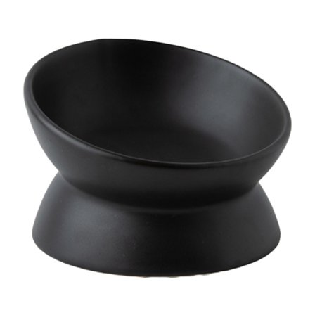 Keramiske skåler med forhøyet kant for katter med flatt ansikt