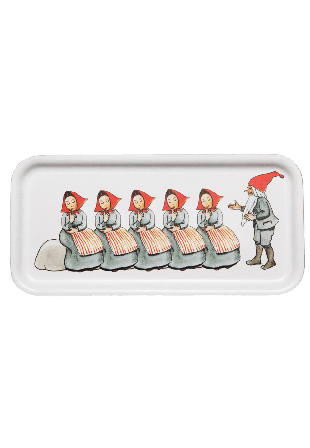 Design House Stockholm Elsa Beskow Bricka 13x28cm Elf Family Serveringstillbehör Vit 27X13CM