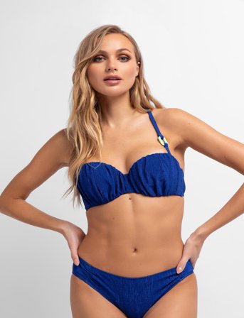 Dorina Madras Bandeau - Blue - B x 75