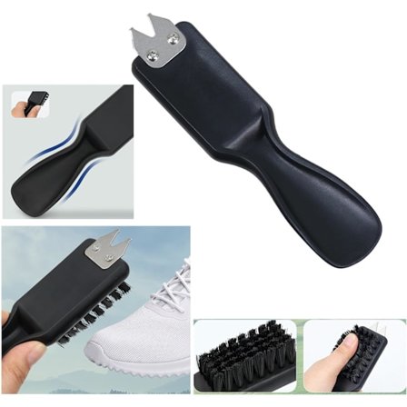 1 kpl Nylon-harjakset, Kenkäharja, Kenkäharja kengänpoistajan kahvalla ja terävällä avaimella, Golfkenkien harja Sui