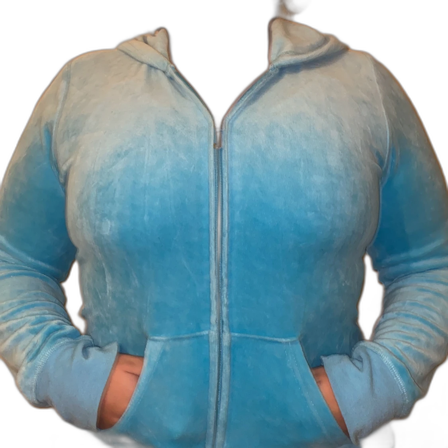 Blå velour hoodie från Juicy Couture