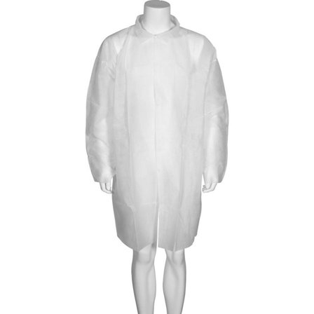 ABENA Besöksrock Classic XXL/3XL vit - Lyreco - Skyddsutrustning - Engångskläder - Besöksrock