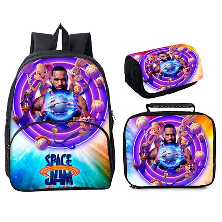 air slam dunk 2 tredelad 16-tums skolväska Space Jam style 13