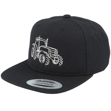 Kiddo Cap - Schwarz snapback Cap - Kids Tractor Outline Black/Black Snapback @ Hatstore