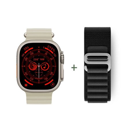 HK8 Pro Max Ultra Smartwatch til mænd 49 mm AMOLED-skærm Kompas NFC Smartwatch Blodtryksmåler Fitnessure til Android IOS