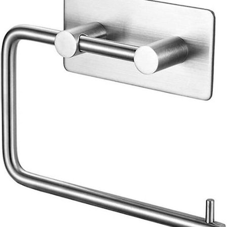 Kökpappershållare i rostfritt stål, självhäftande