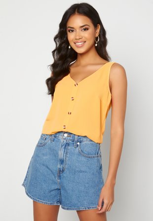 VERO MODA Sasha S/L Button Top Cornsilk Klær