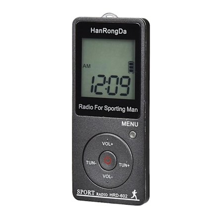 Fiauli Hrd-602 Digital Radio Mini Enkel å betjene LCD-skjerm FM/AM Bærbar lommeradio for fotturer