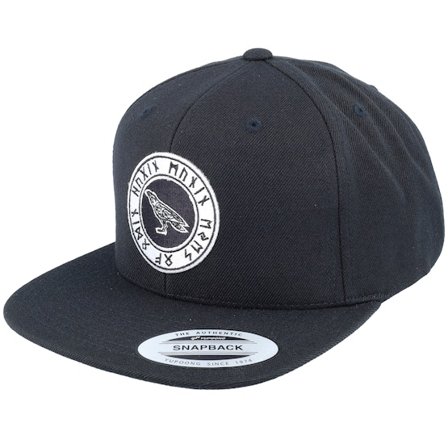 Vikings - Preto snapback Boné - Hugin Munin Eyes Of Odin Black Snapback @ Hatstore