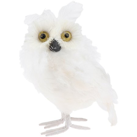 Kunstig ugle simulerings skum fugl fjer ornamenter DIY håndværk til bryllupsfest farverig have dekoration