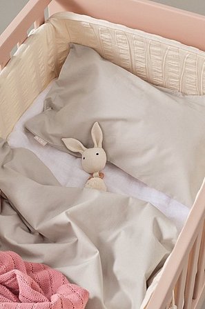 Jotex - Mini Sengesæt Krybbe Beige - ZACK - Køb Sengetøj til børn hos Jotex