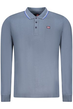 Norway 1963 Polo Maniche Lunghe Uomo Blu