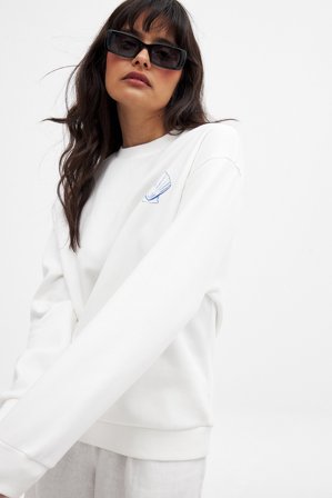 Handpicked x NA-KD Oversize-Sweatshirt mit Aufdruck - Pullover - Offwhite - XL